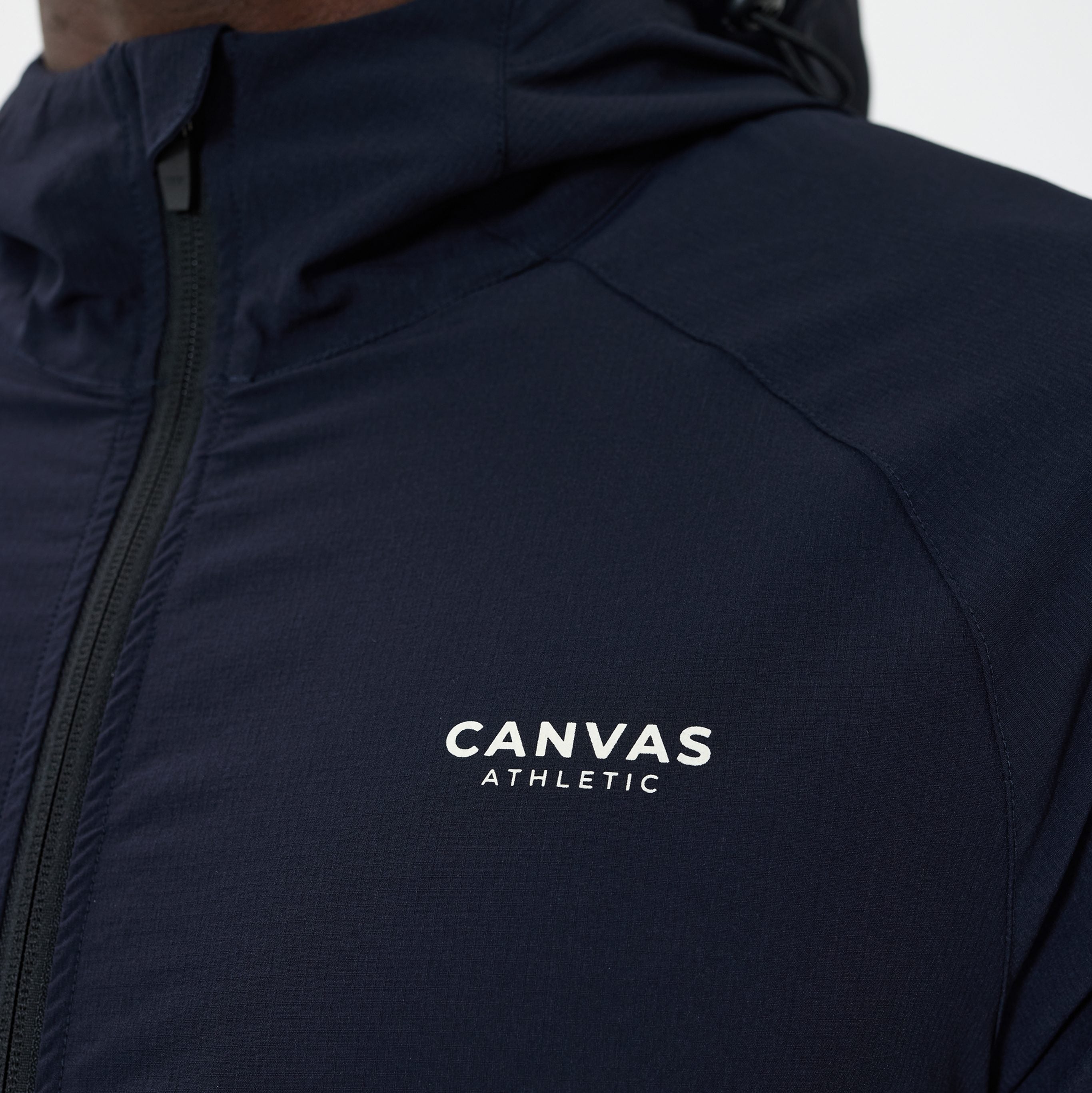 Canvas Athletic Track Windbreaker in navy, view 7