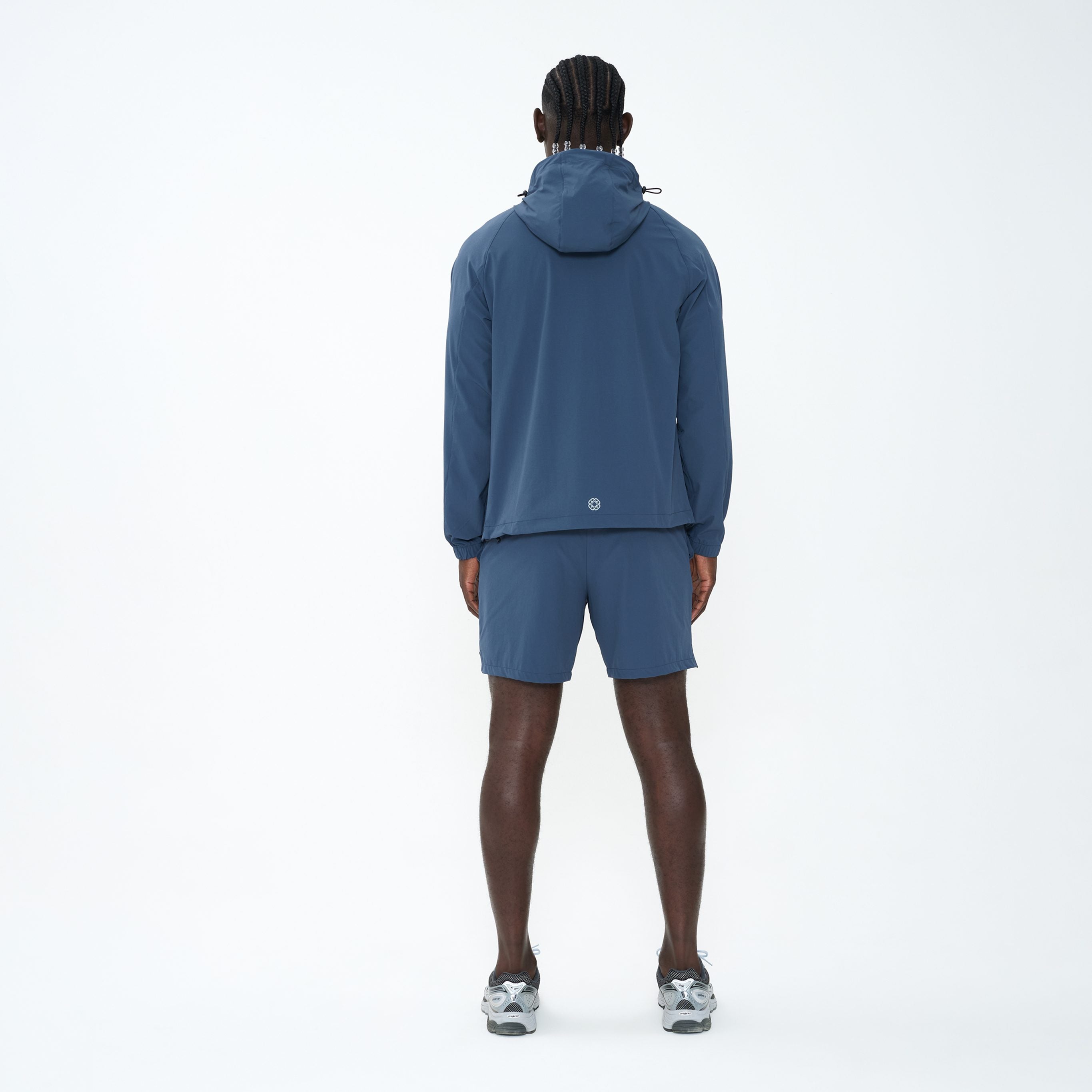 Canvas Athletic Track Windbreaker in slate blue, view 3