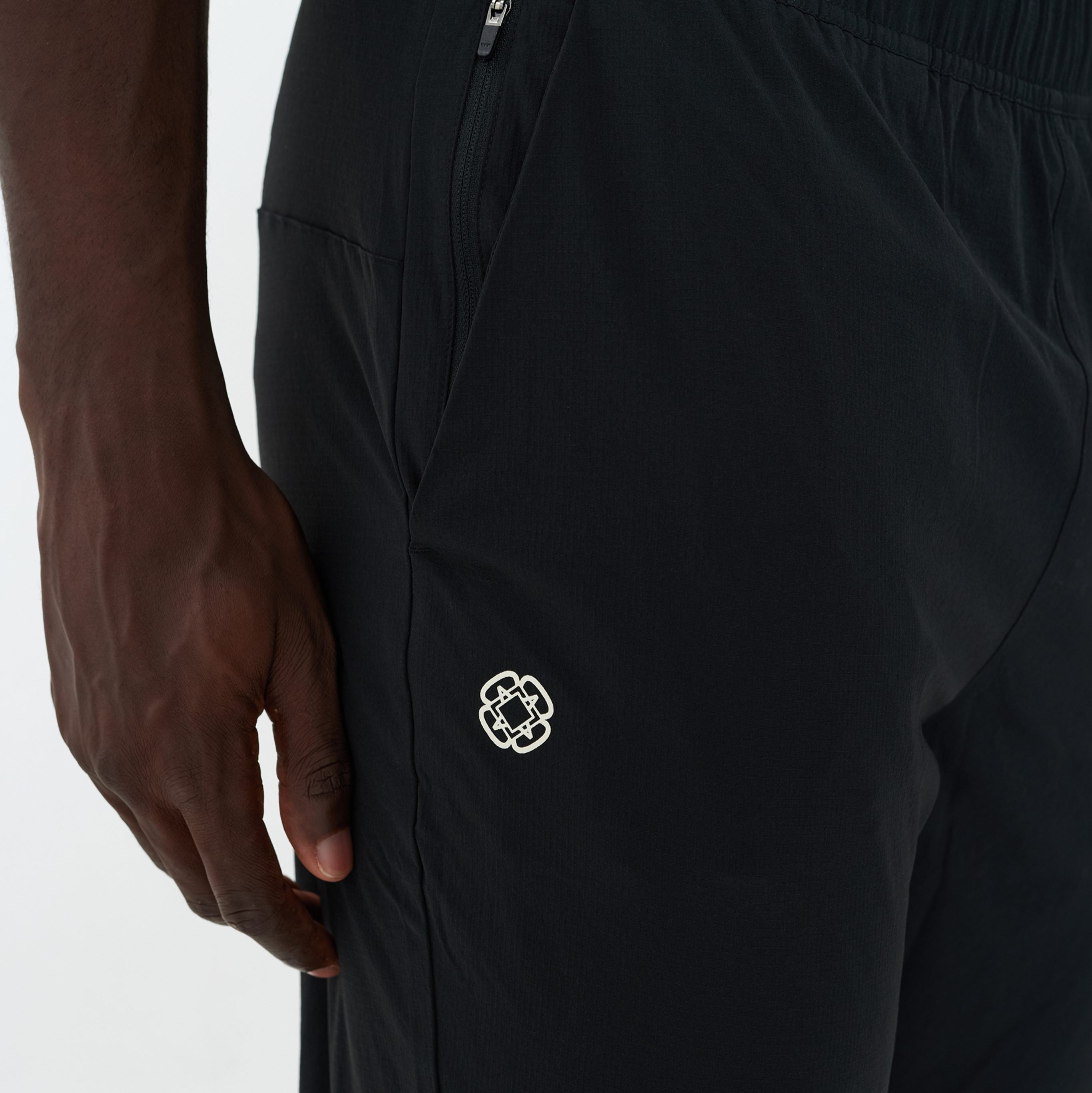 Canvas Athletic Track Pants in black, view 7