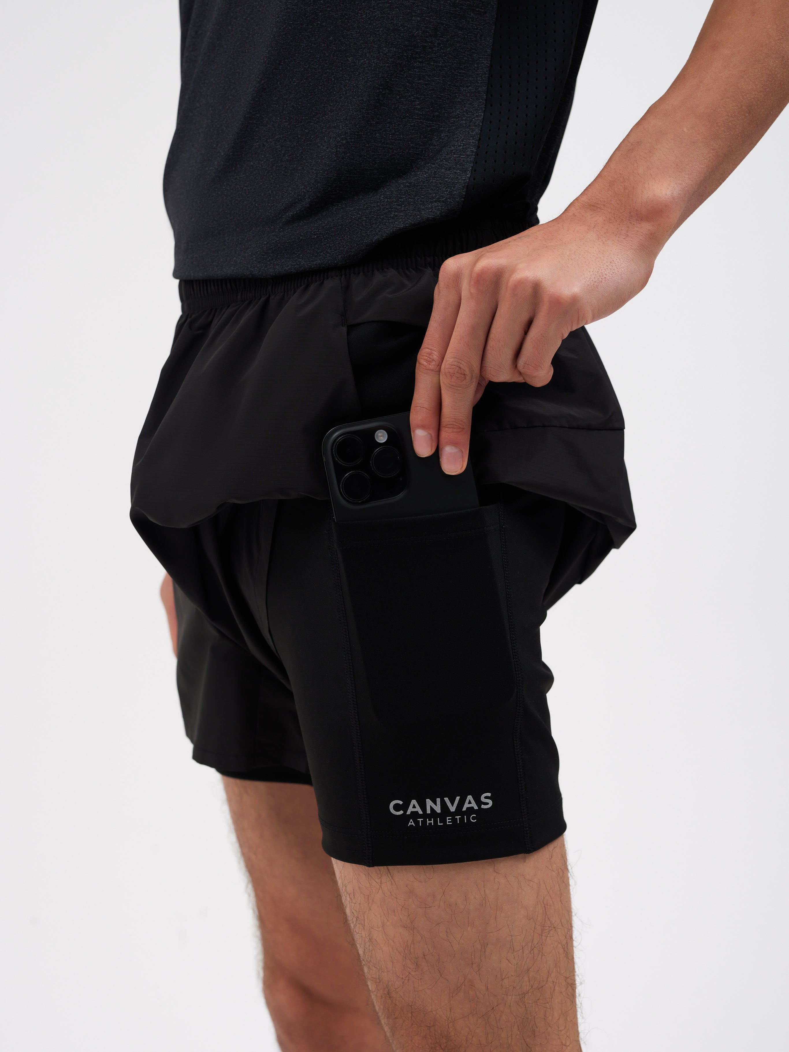 2 in 1 Functional Ripstop Running Shorts