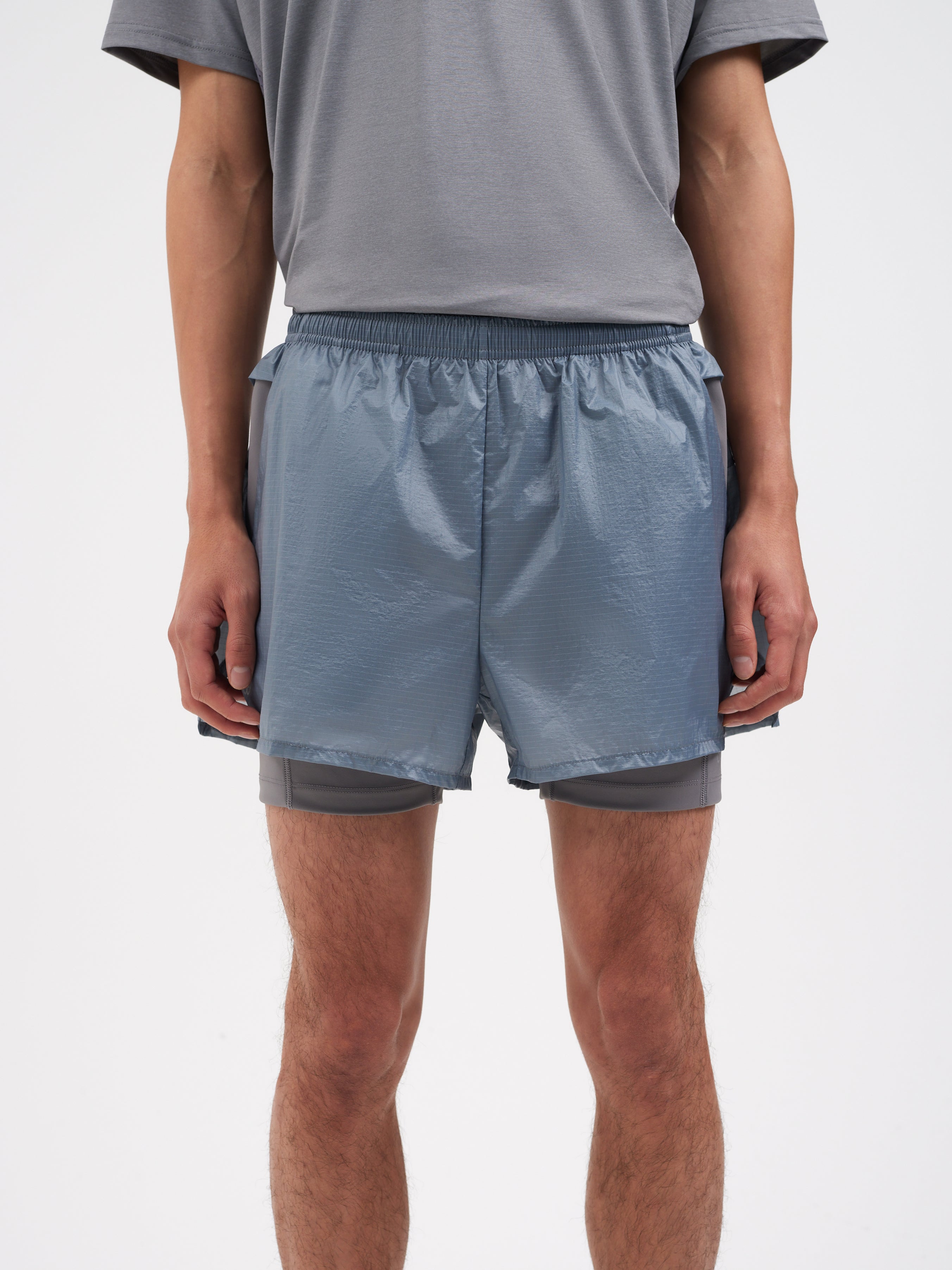 2 in 1 Functional Rip Stop Running Shorts