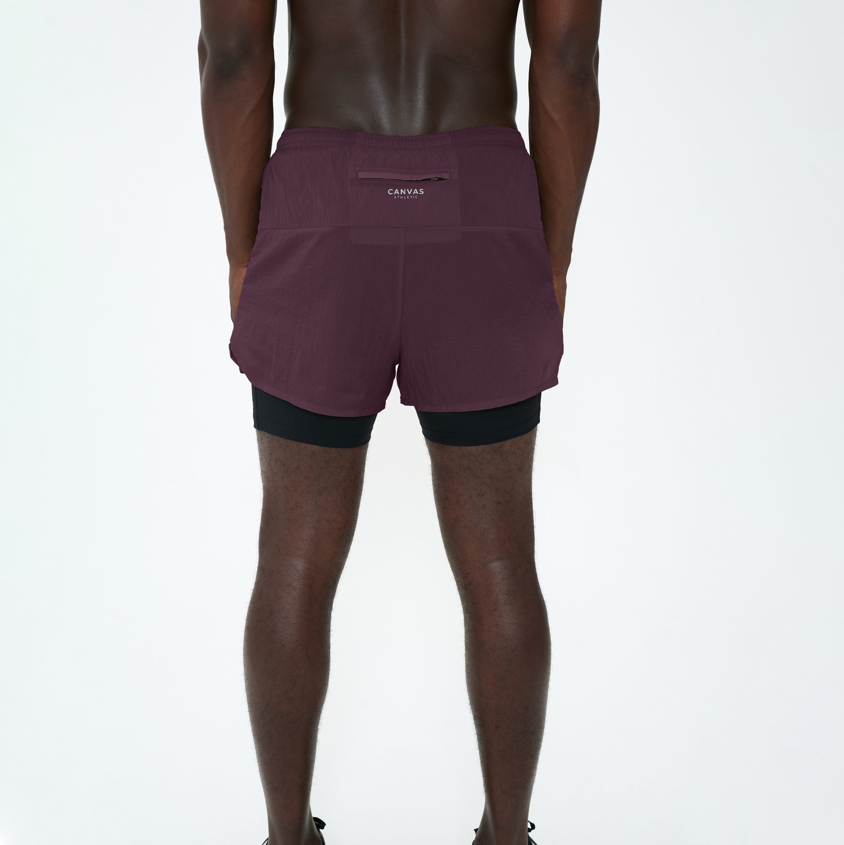 Canvas Athletic Performance 2 in 1 Shorts in Mulberry, view 11