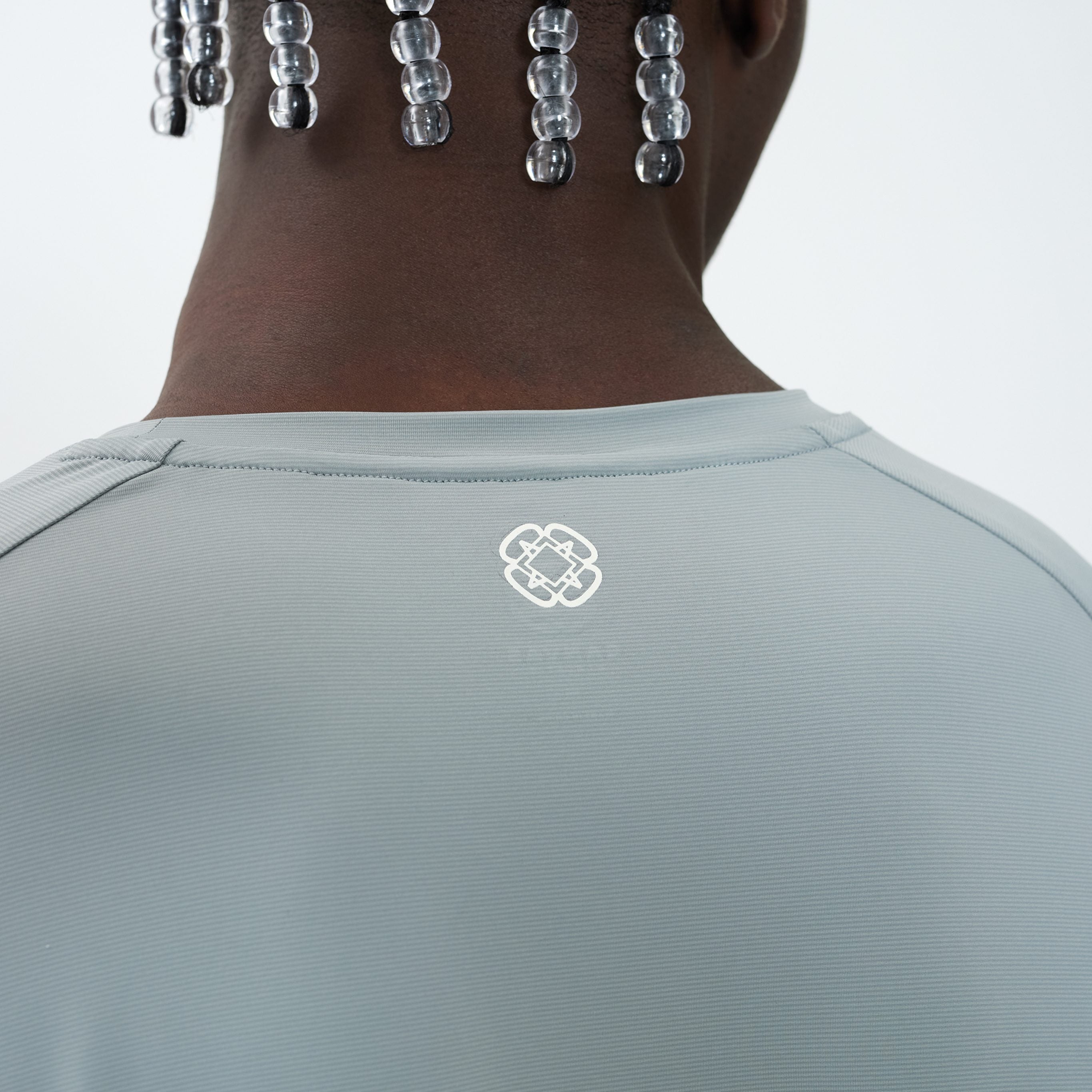 Canvas Athletic Core Tech T-Shirt in sage grey, view 9