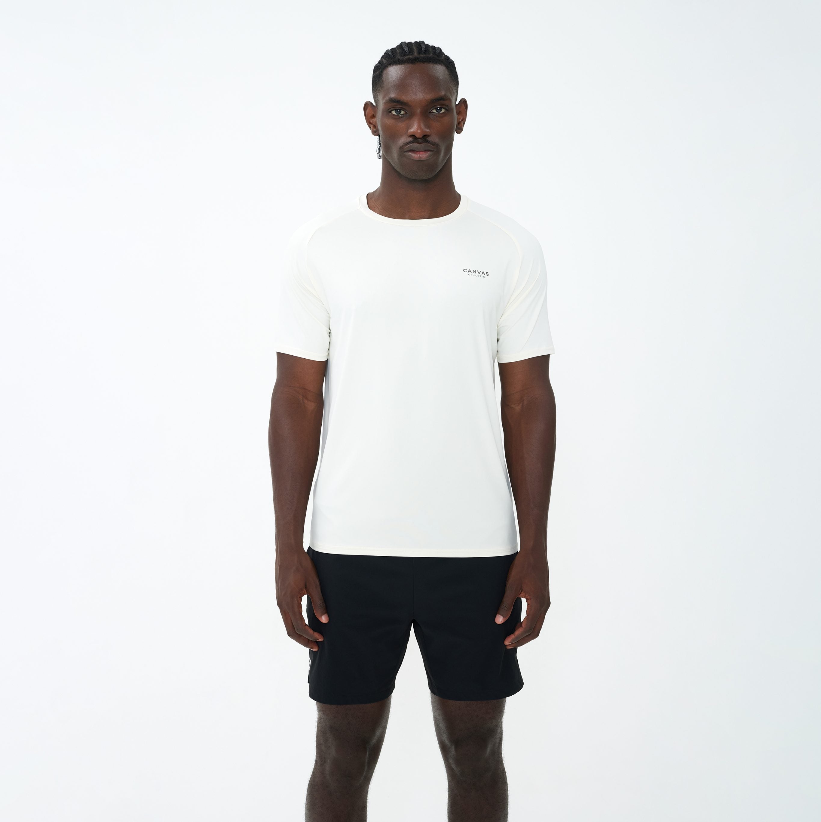 Canvas Athletic Core Tech T-Shirt in Cream, view 6