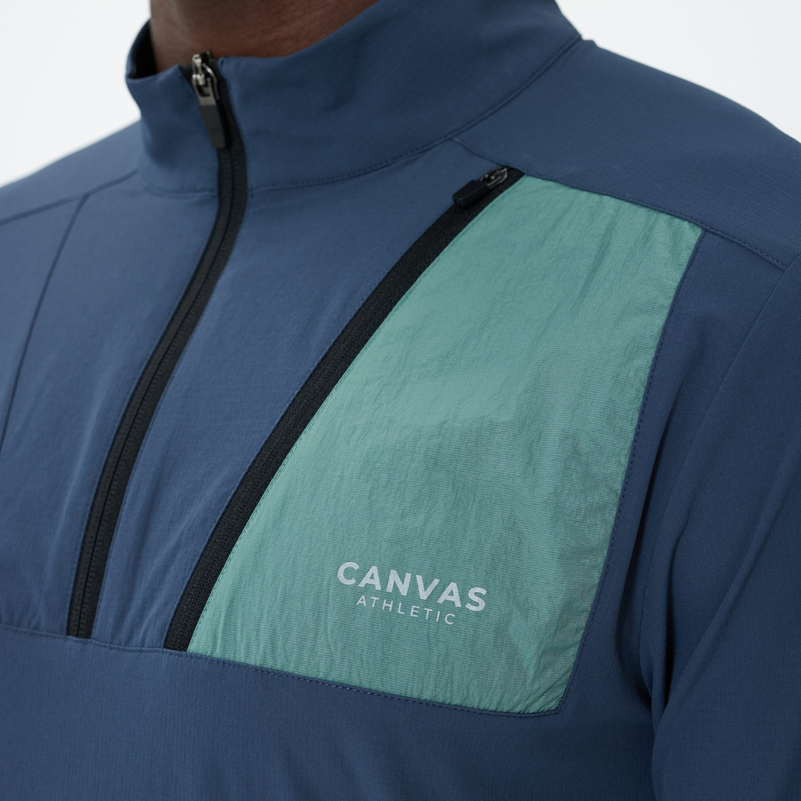 Canvas Athletic Tech 1/4 Zip in slate blue, view 5