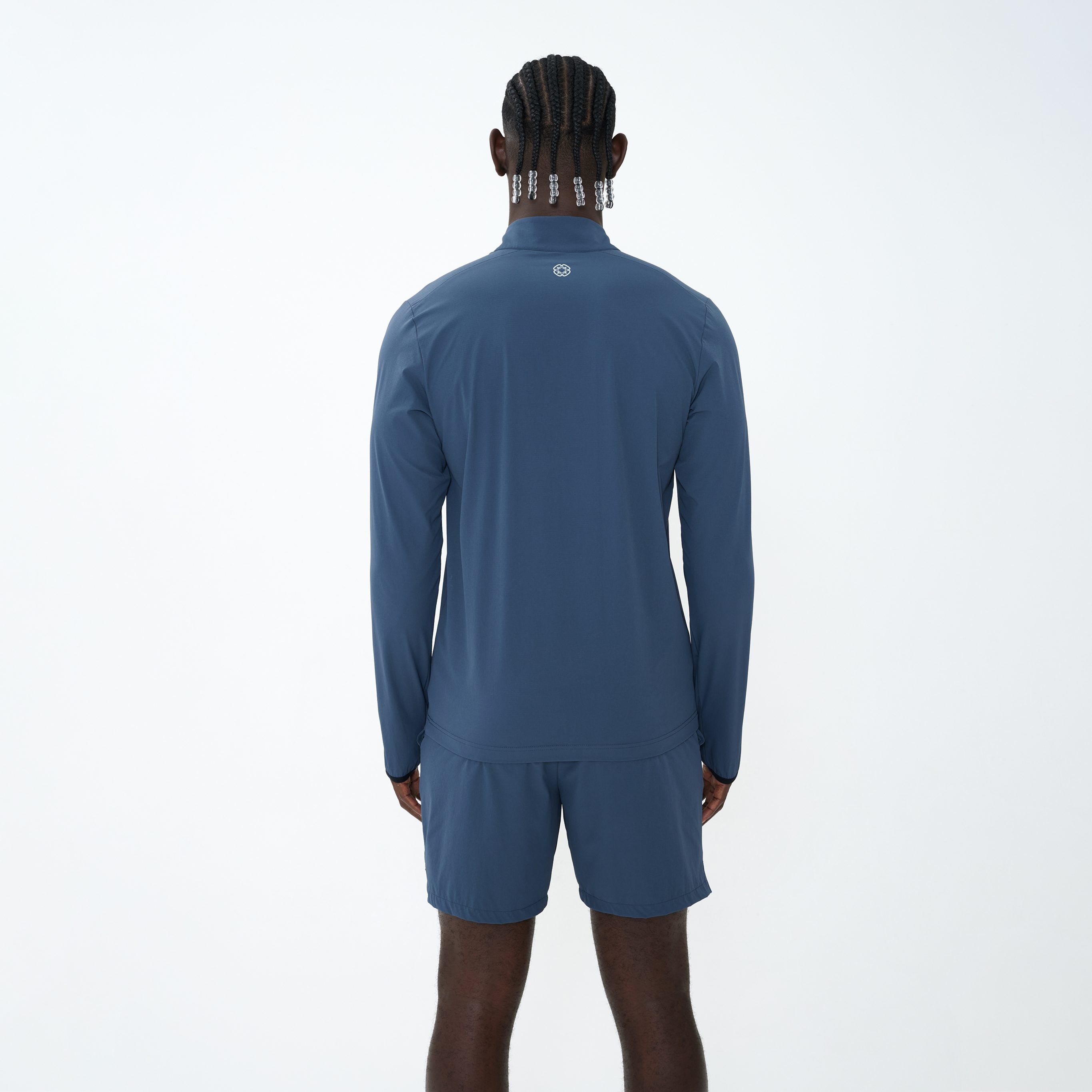 Canvas Athletic Tech 1/4 Zip in slate blue, view 8