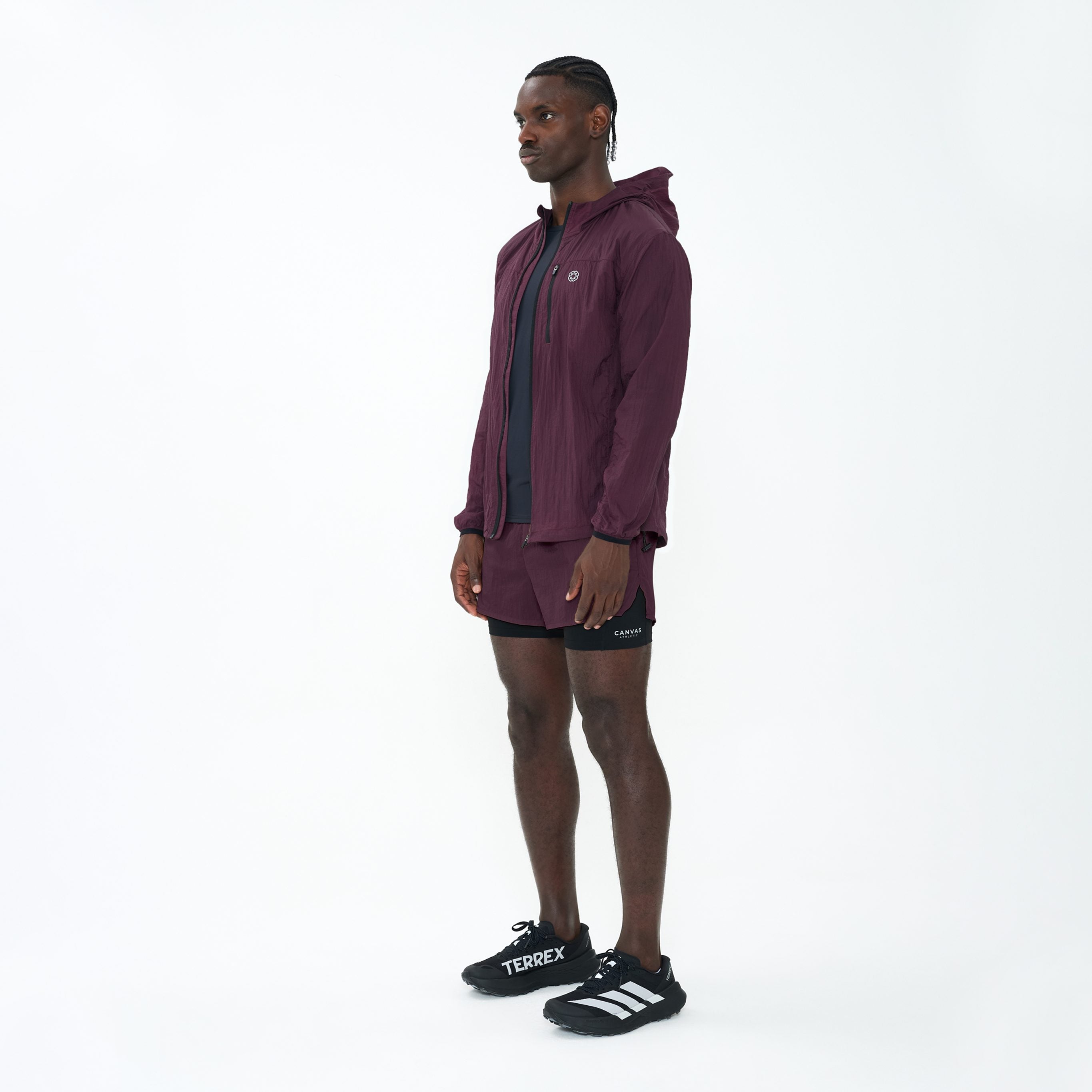 Canvas Athletic Performance Windbreaker in sand, view 2