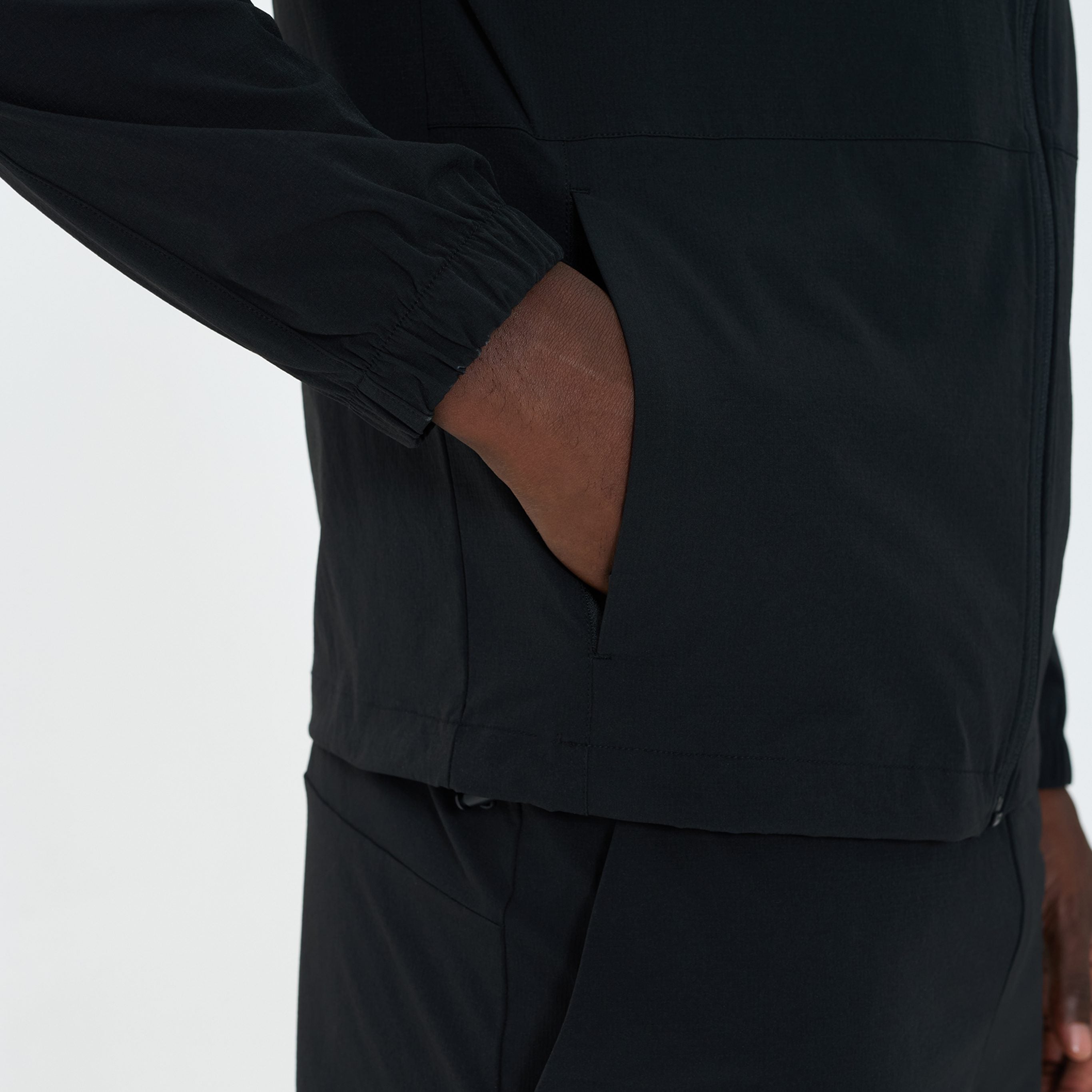 Canvas Athletic Track Windbreaker in black, view 11