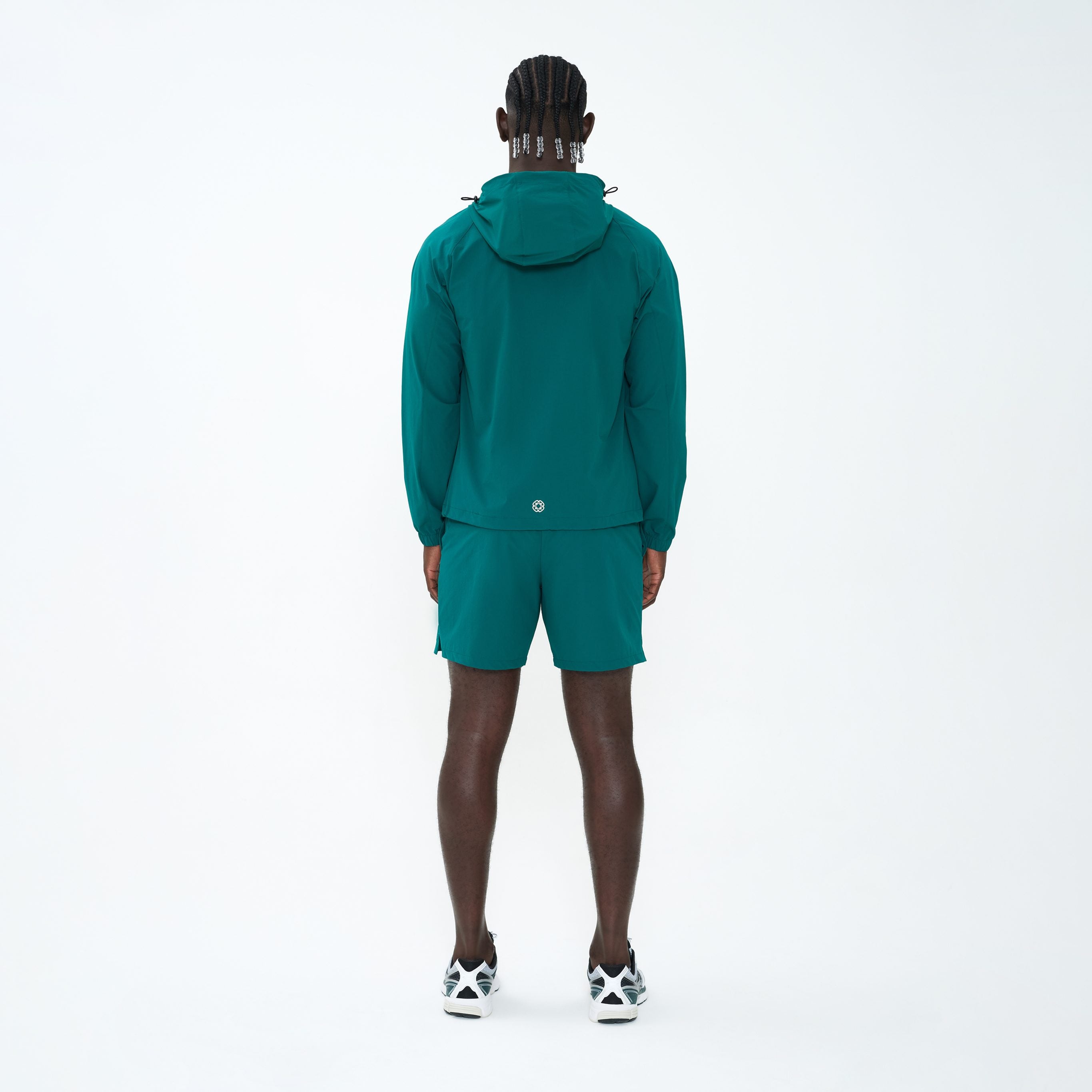 Canvas Athletic Track Windbreaker in forest green, view 3