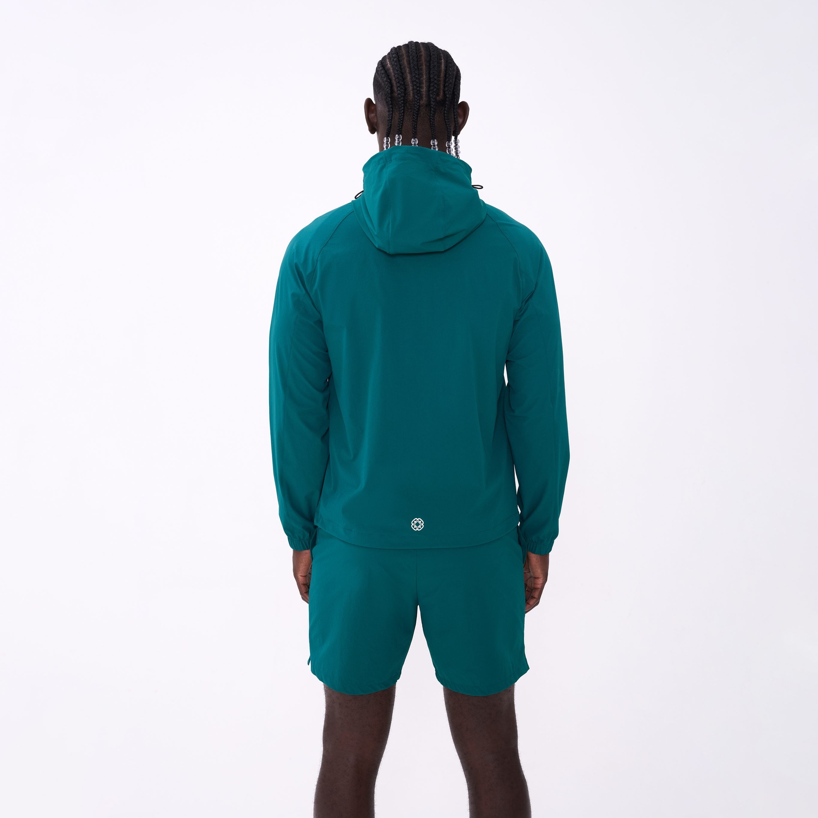 Canvas Athletic Track Windbreaker in forest green, view 8