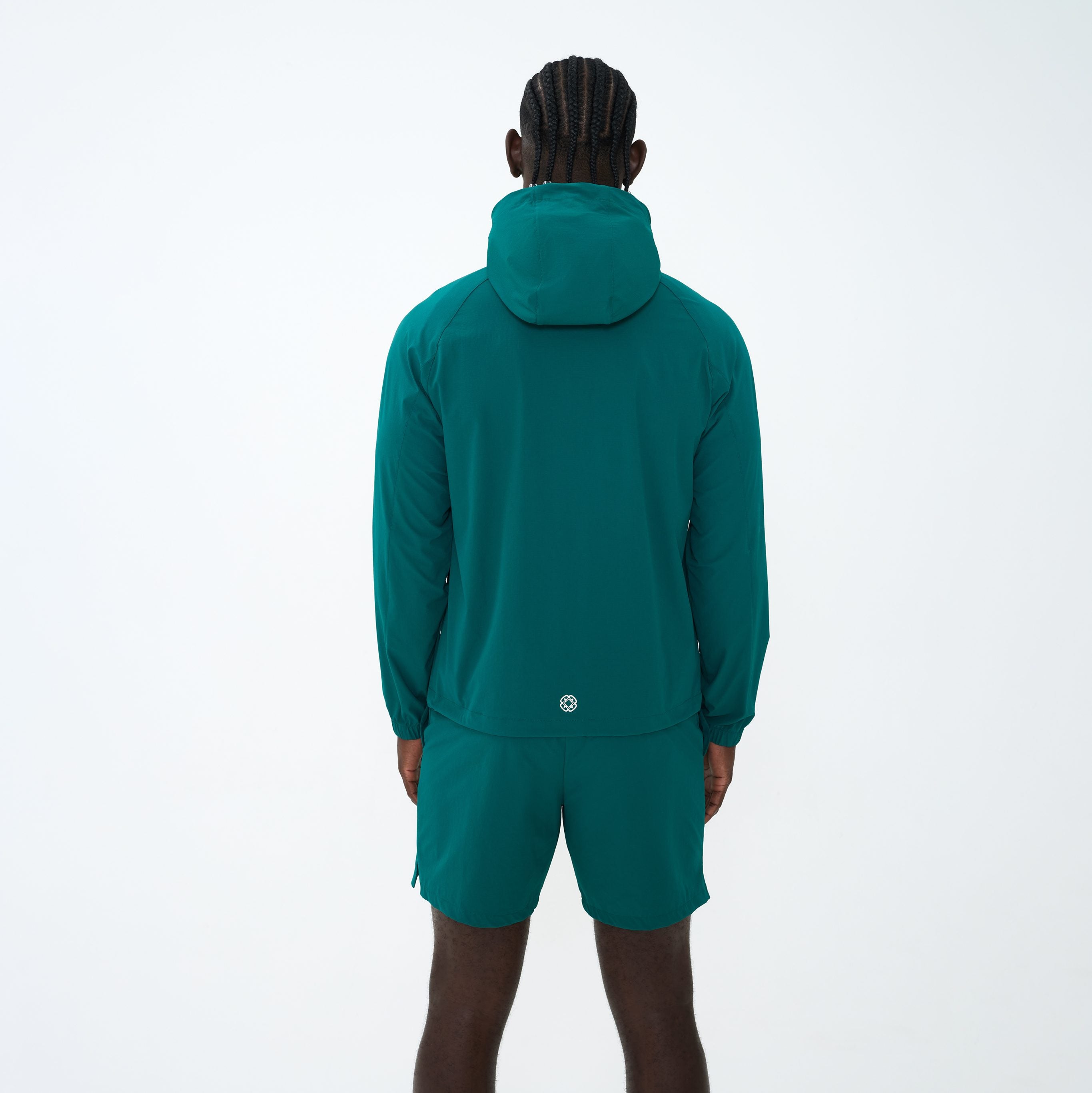 Canvas Athletic Track Windbreaker in forest green, view 10