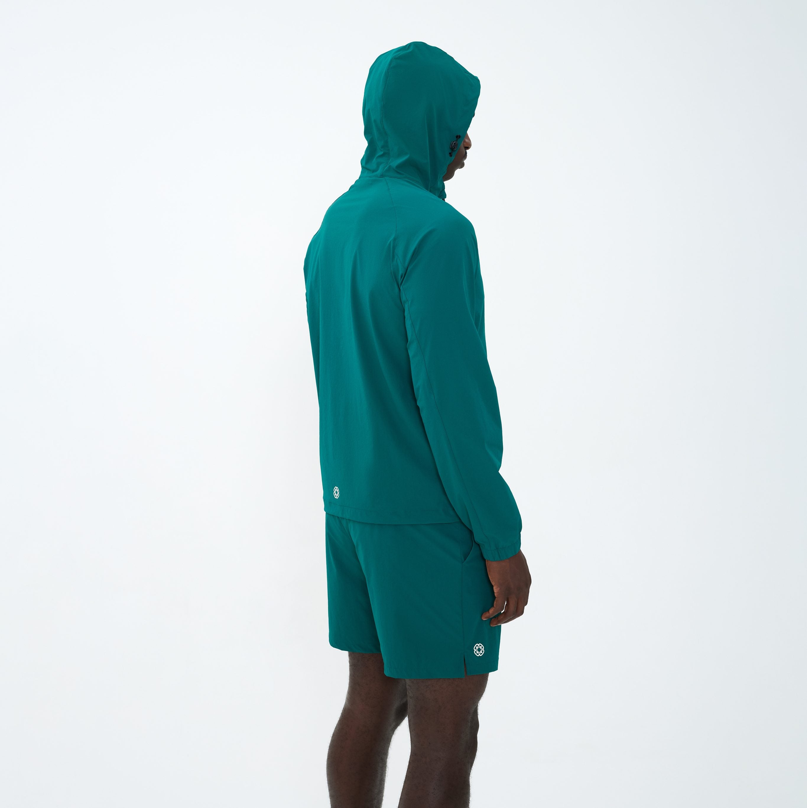 Canvas Athletic Track Windbreaker in forest green, view 11