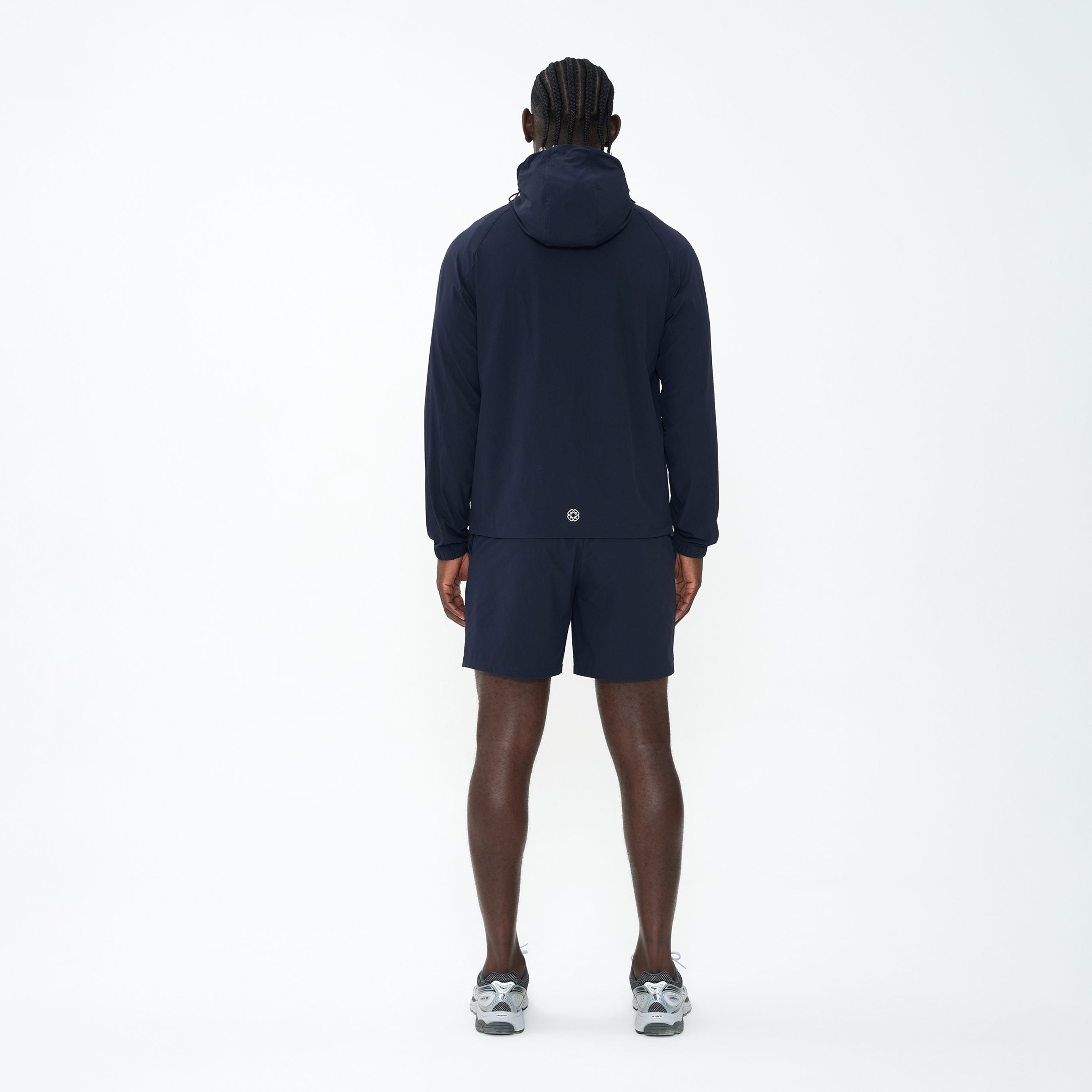 Canvas Athletic Track Windbreaker in navy, view 3