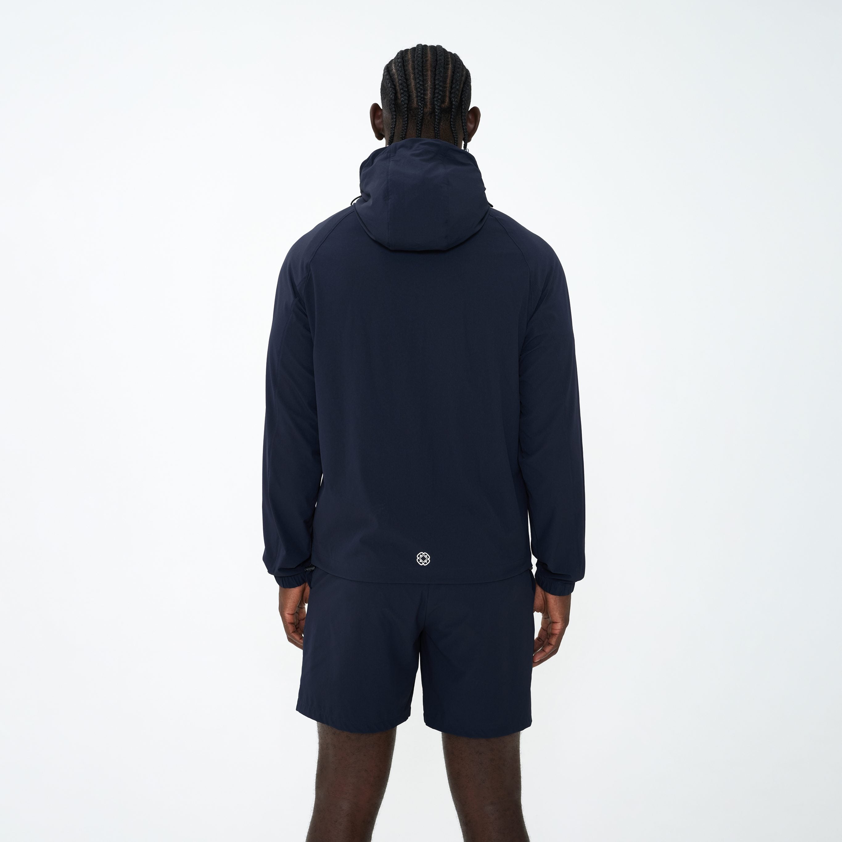 Canvas Athletic Track Windbreaker in navy, view 5