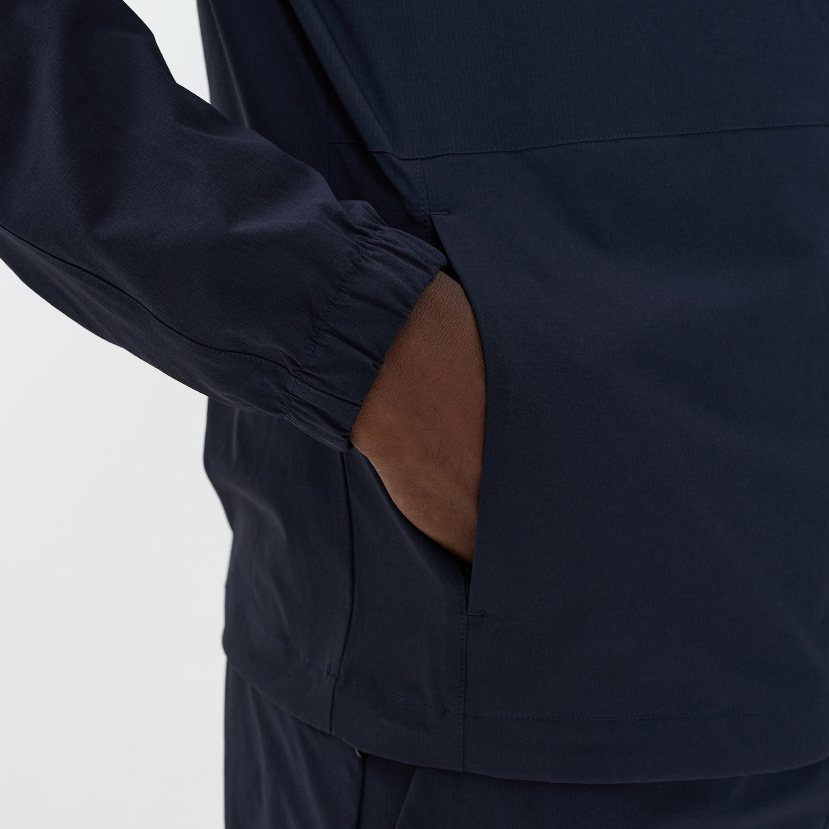 Canvas Athletic Track Windbreaker in navy, view 10