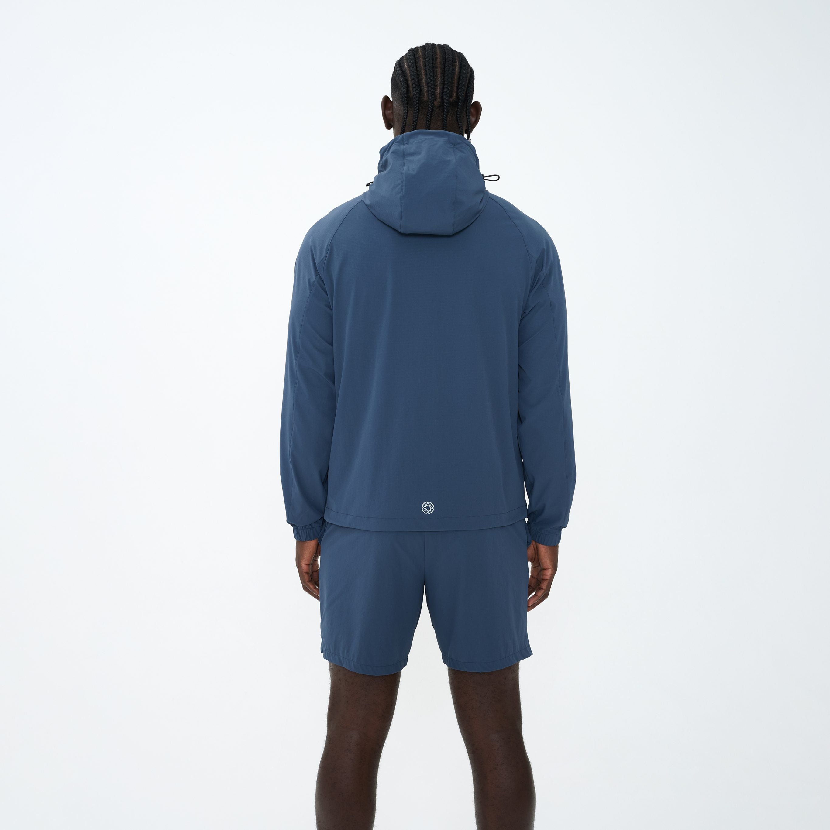 Canvas Athletic Track Windbreaker in slate blue, view 8
