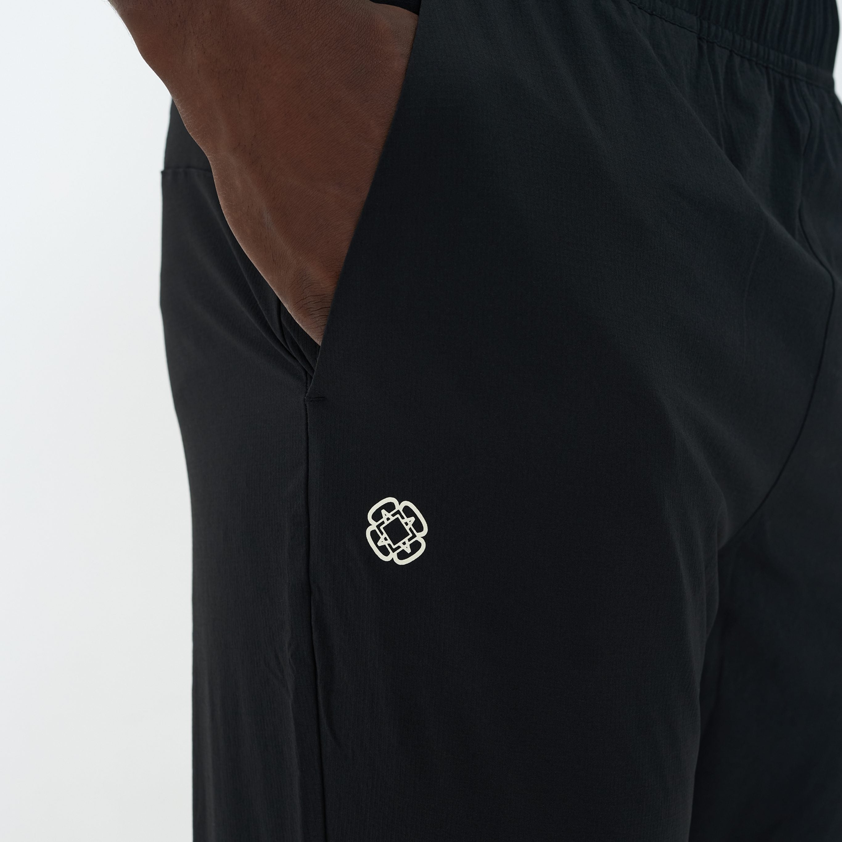 Canvas Athletic Track Pants in black, view 6