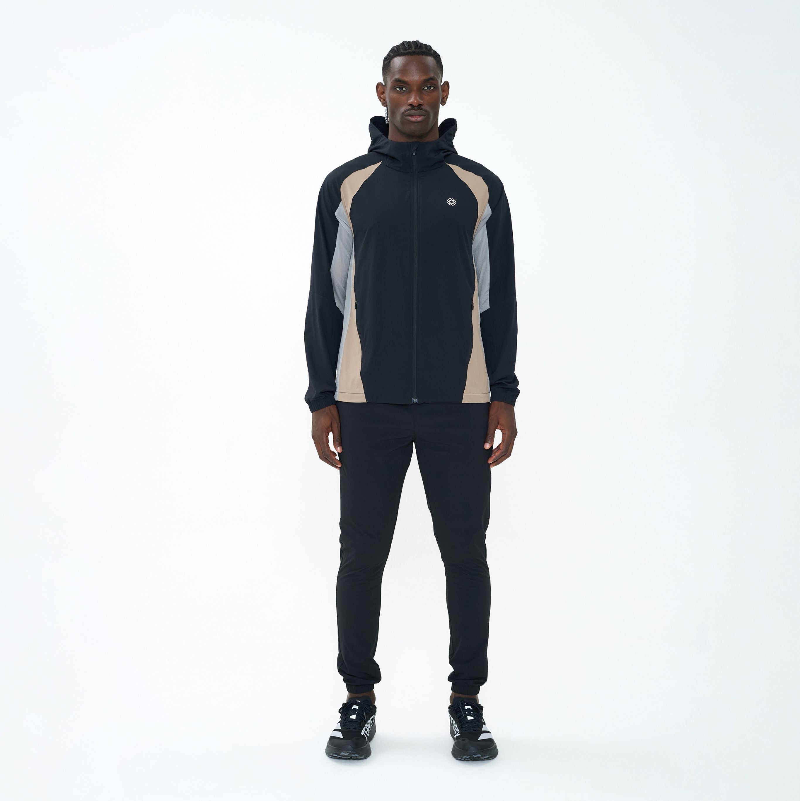 Canvas Athletic Track Pants in black, view 10