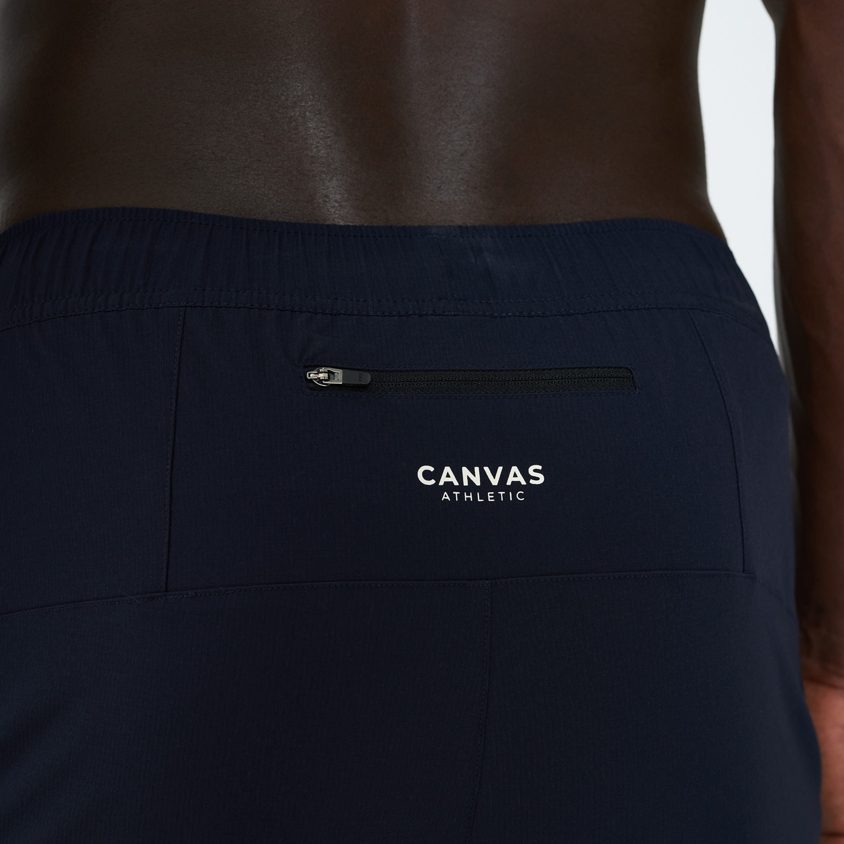 Canvas Athletic Track Pants in navy, view 9