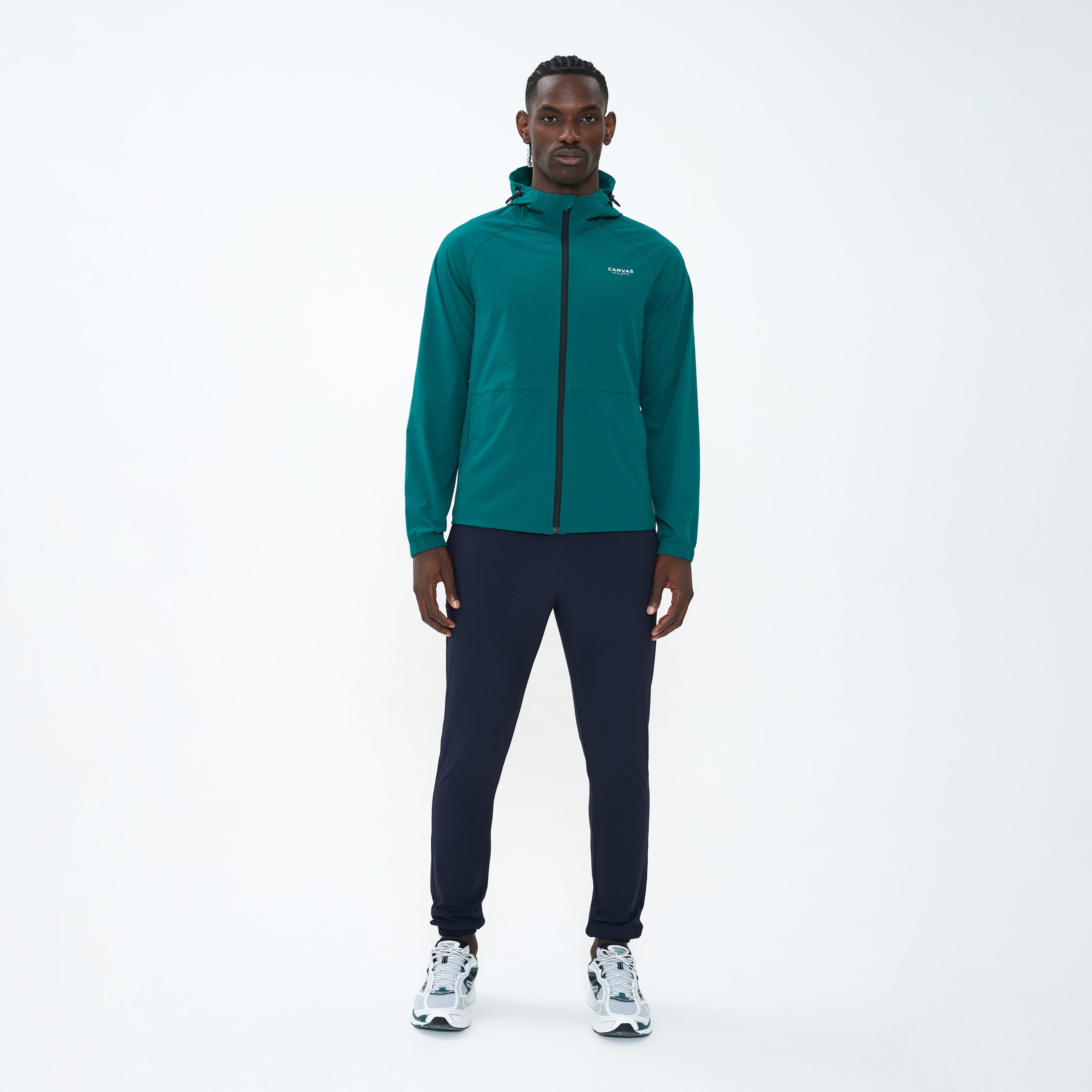 Canvas Athletic Track Pants in navy, view 11