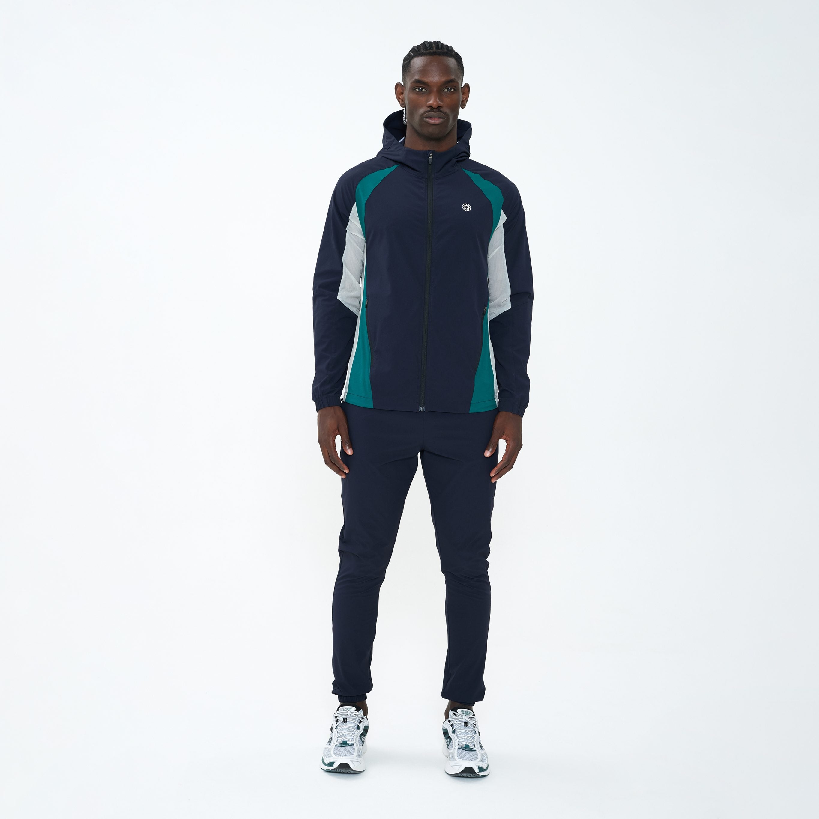 Canvas Athletic Track Pants in navy, view 12