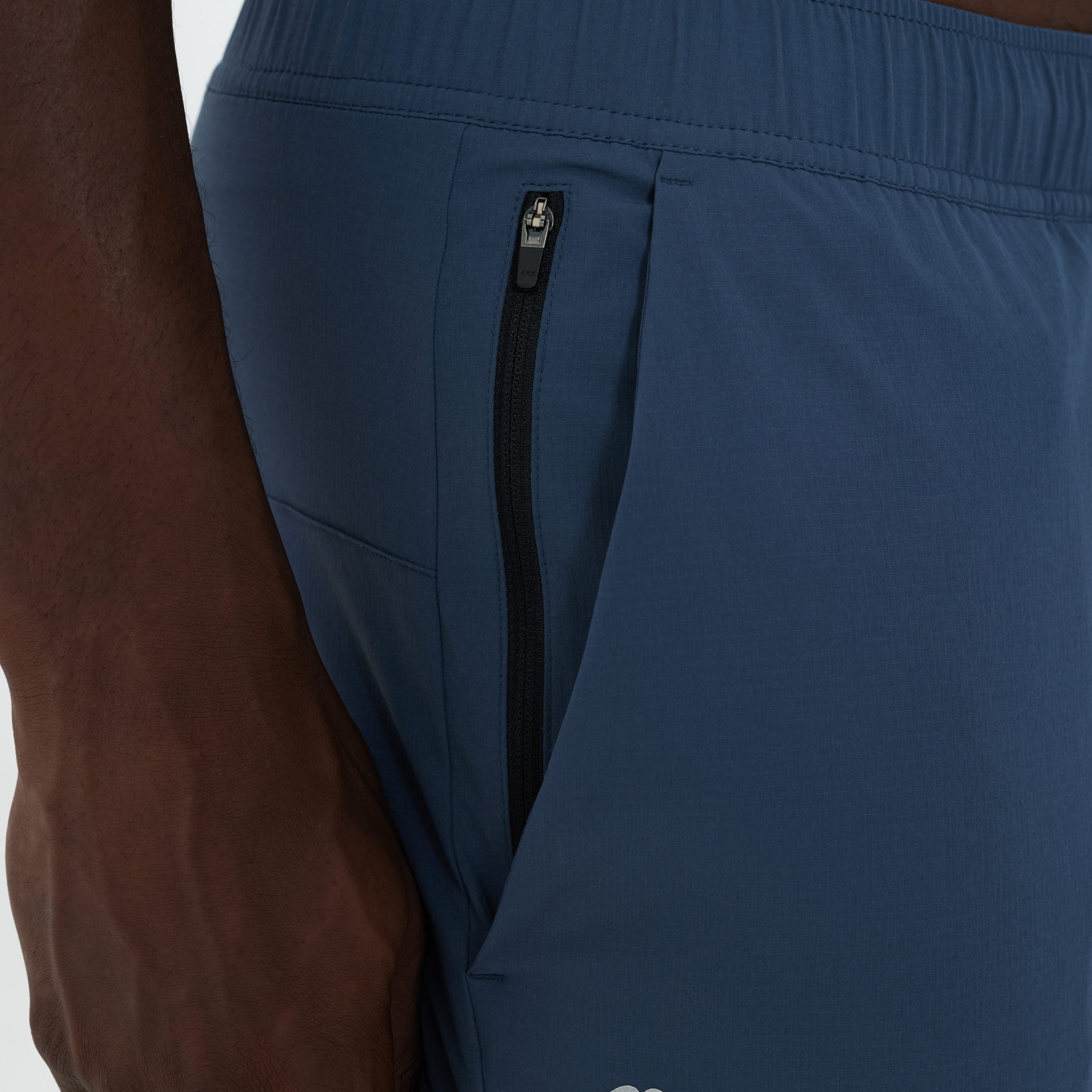 Canvas Athletic Track Pants in slate blue, view 7