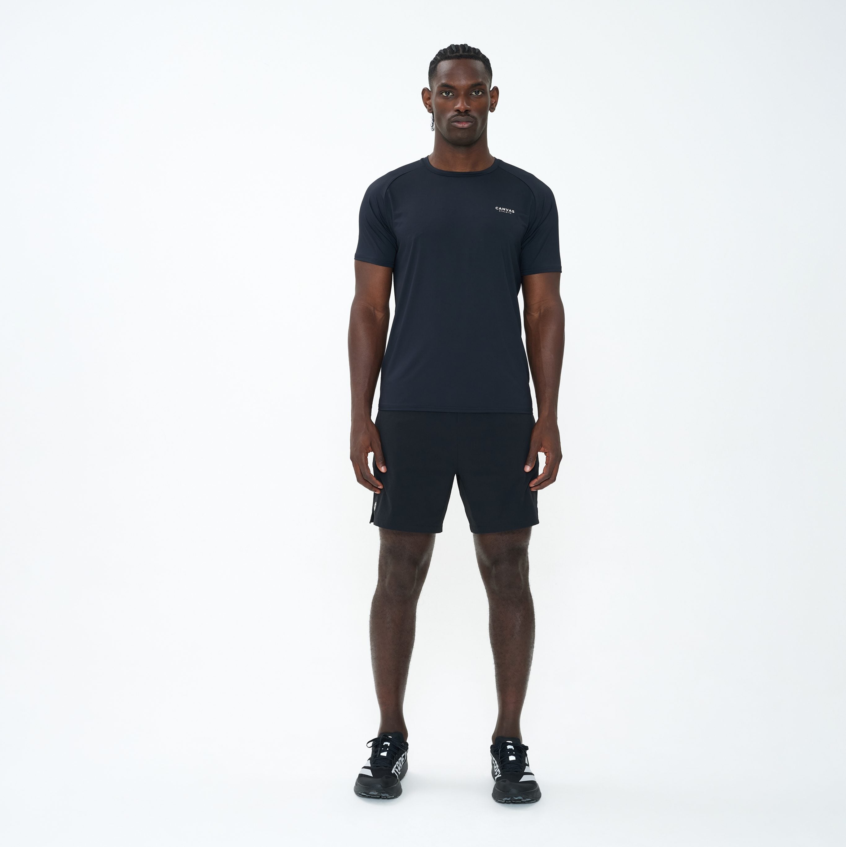 Canvas Athletic Core Tech Short in black, view 2