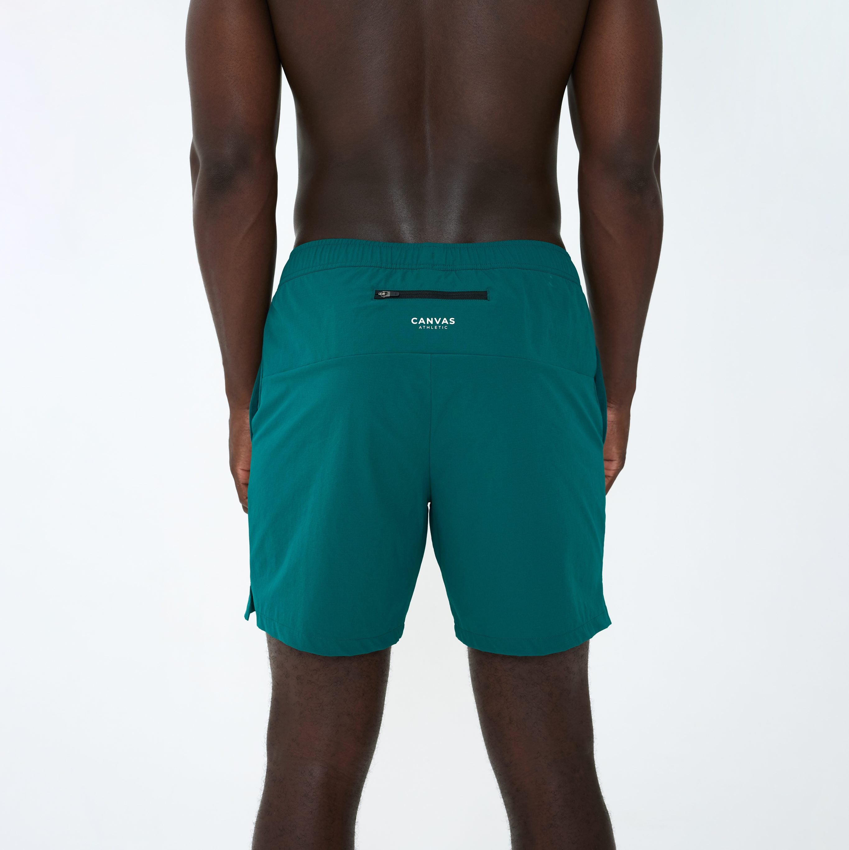 Canvas Athletic Core Tech Short in forest green, view 7