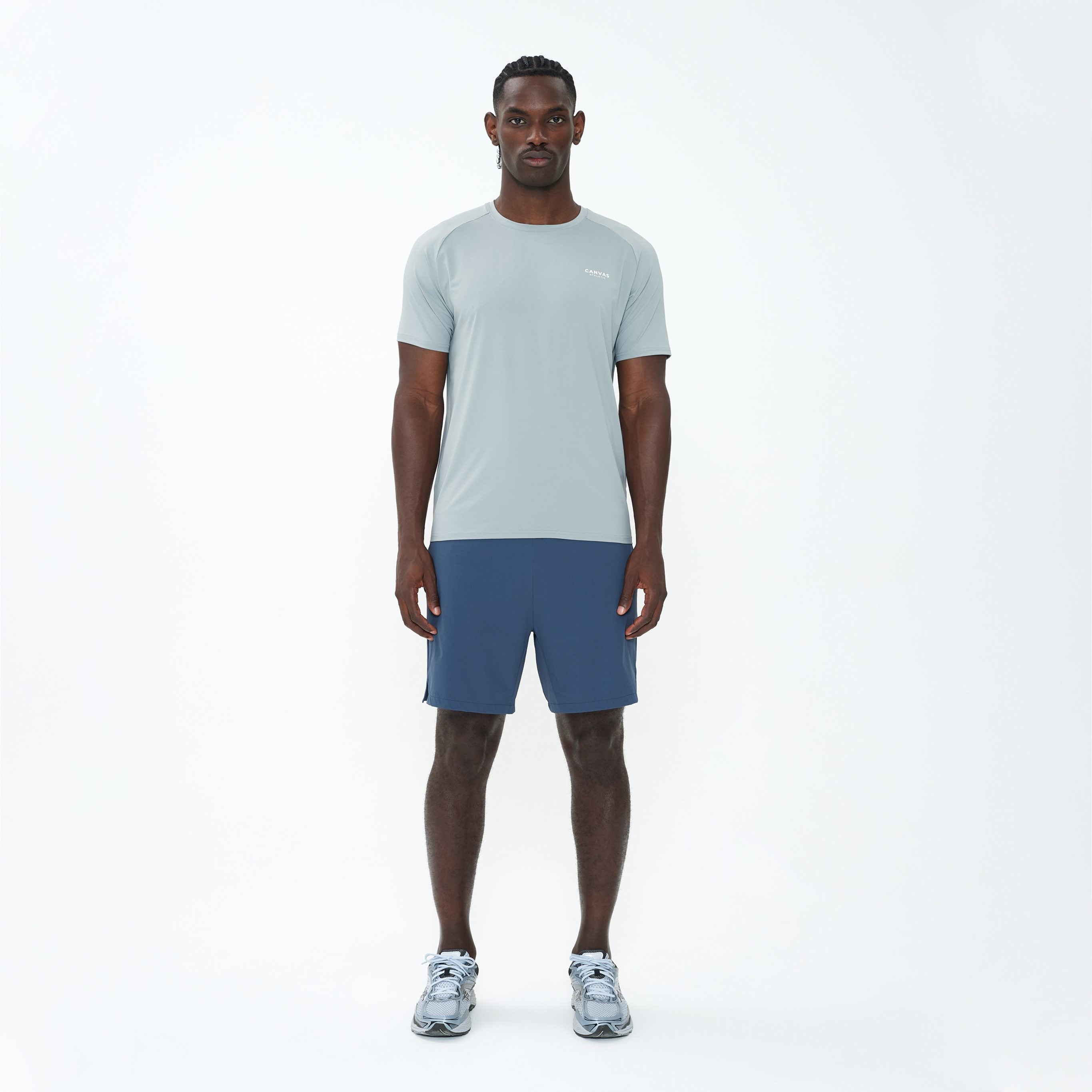 Canvas Athletic Core Tech Short in slate blue, view 2