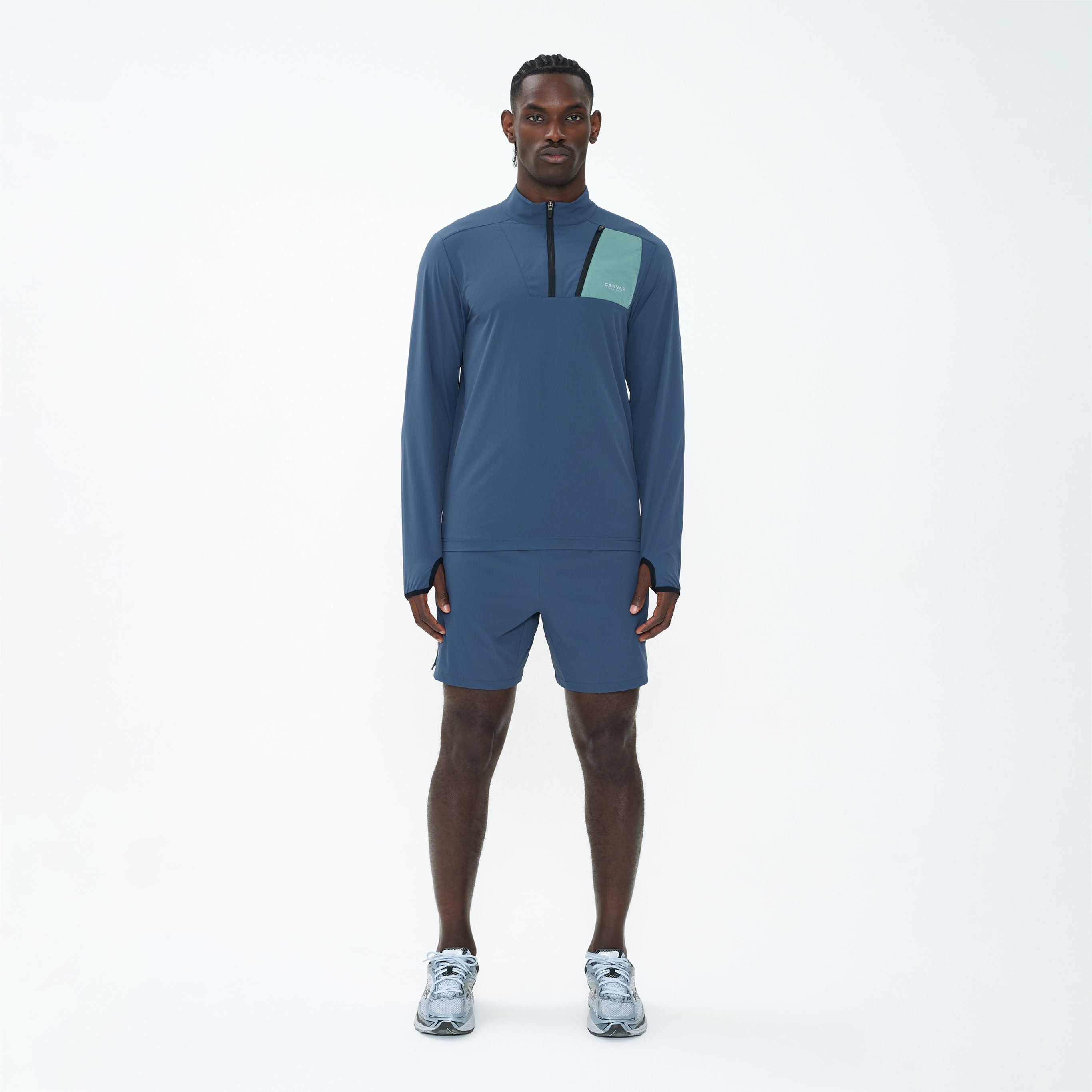 Canvas Athletic Core Tech Short in slate blue, view 10