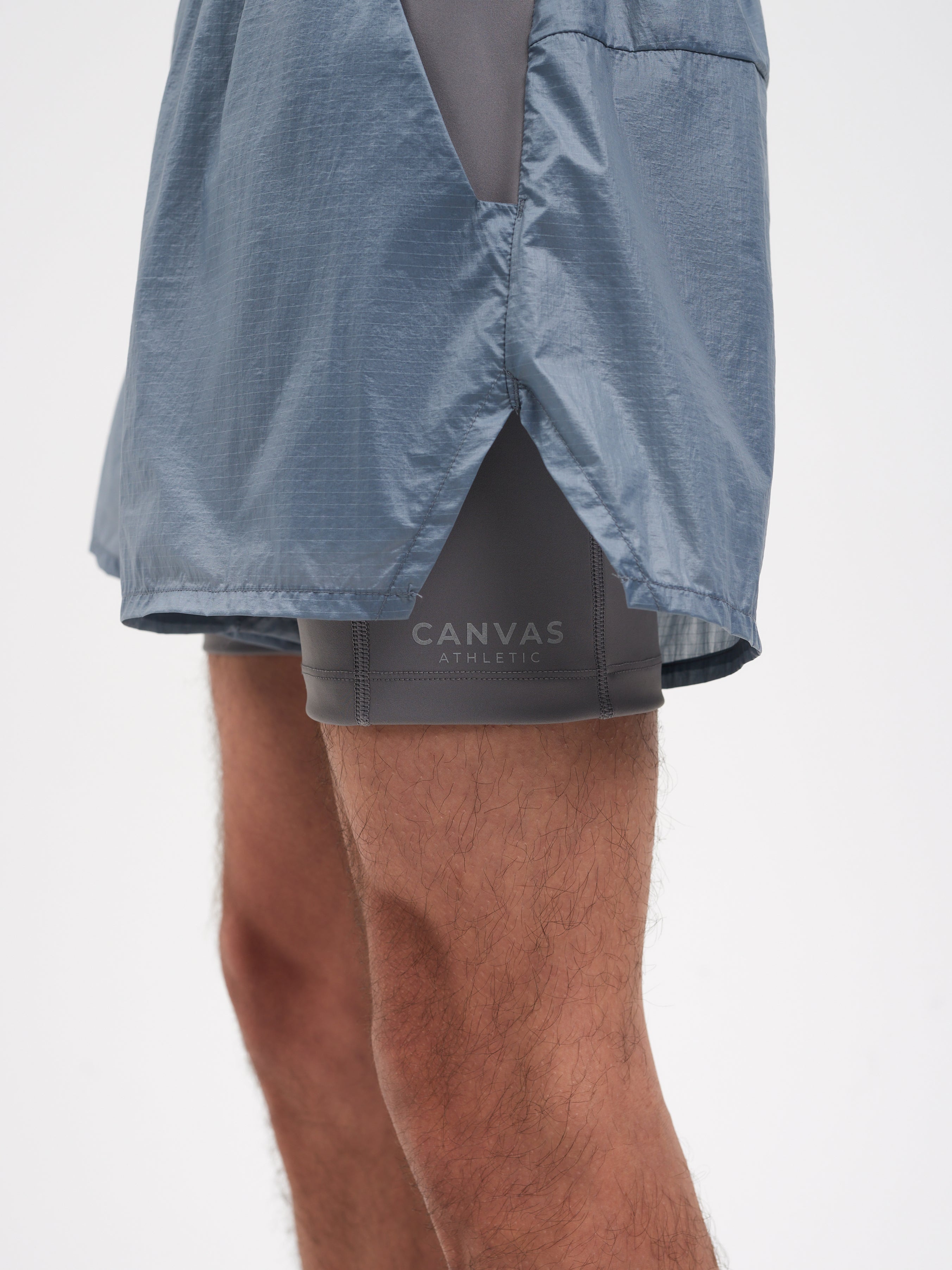 2 in 1 Functional Rip Stop Running Shorts