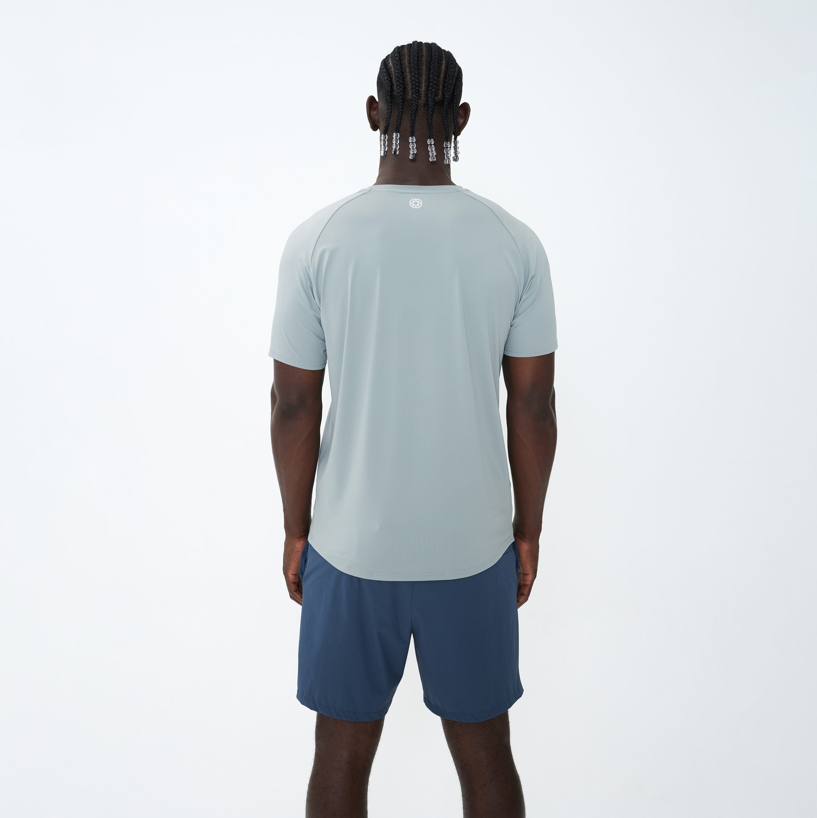 Canvas Athletic Core Tech T-Shirt in sage grey, view 8