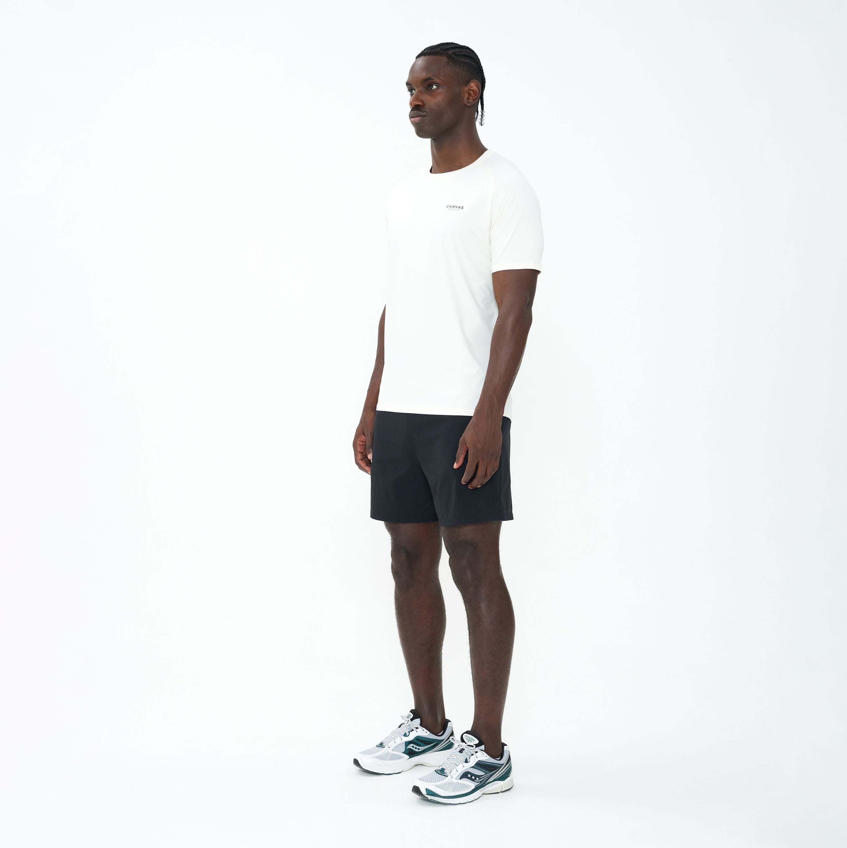 Canvas Athletic Core Tech T-Shirt in Cream, view 2