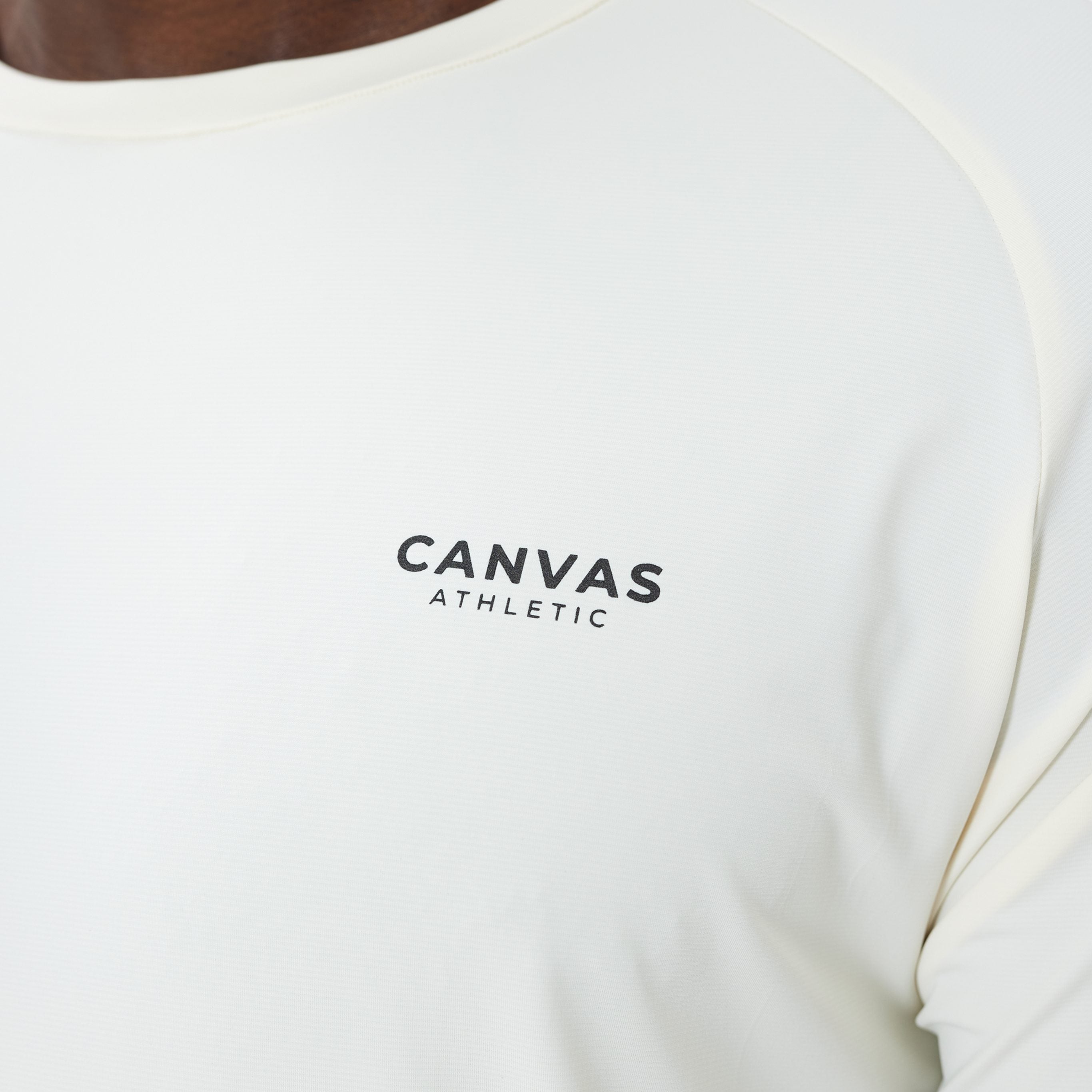 Canvas Athletic Core Tech T-Shirt in Cream, view 7